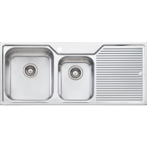 Oliveri Nu-Petite 1 and 3/4 Bowl Right Hand Drainer Topmount Sink