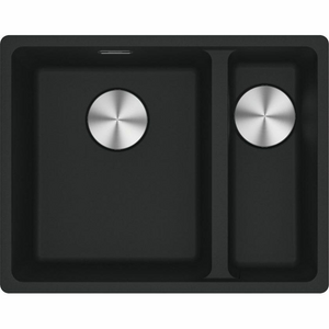 Franke Maris 340/150mm 1 and 1/2 Bowl Right Topmount Sink with Extension Drainer Matte Black