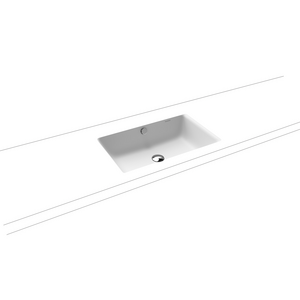 Kaldewei Puro 600mm Undercounter Washbasin with Overflow - Matte White 01-3160-0711