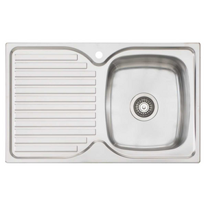 Oliveri Endeavour Single Bowl Topmount Sink with Left Hand Drainer