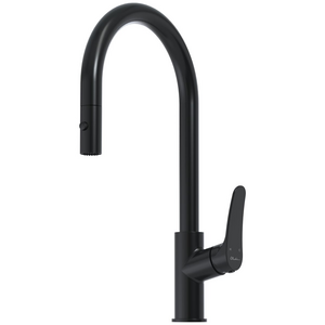Oliveri Verona Pull out Goose Neck Mixer Tap Matte Black