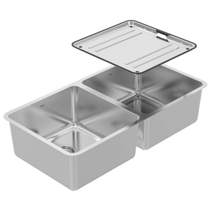 Abey Lago Double Sink with Drainer Tray