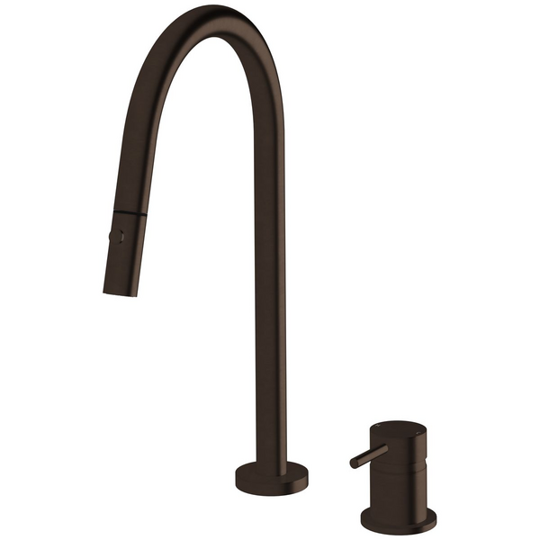 Sussex Taps Virgo Hob Set Pull Out Spray Tap Living Rustic Iron VGHMSPOS01-20