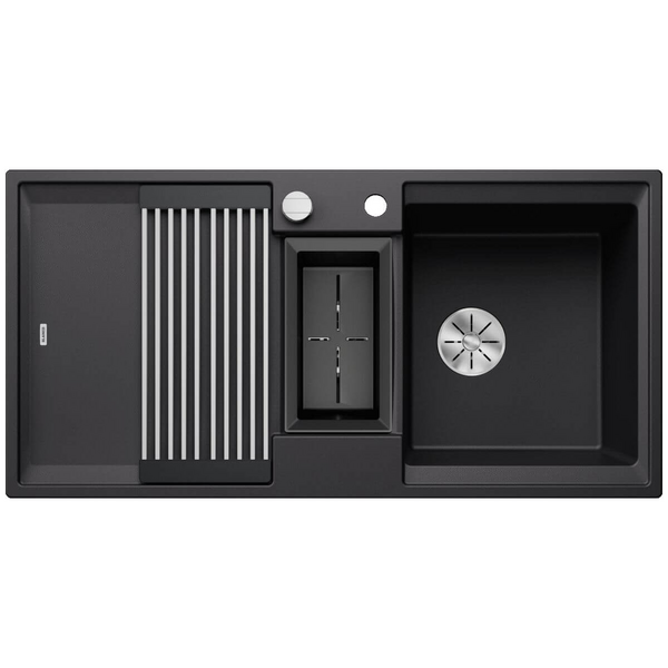 Blanco Adira 6S Single Bowl Sink with Additional Bowl and Left Hand Drainer Black 528133