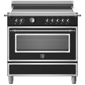 Bertazzoni 90cm Heritage Matte Black Induction Freestanding Oven