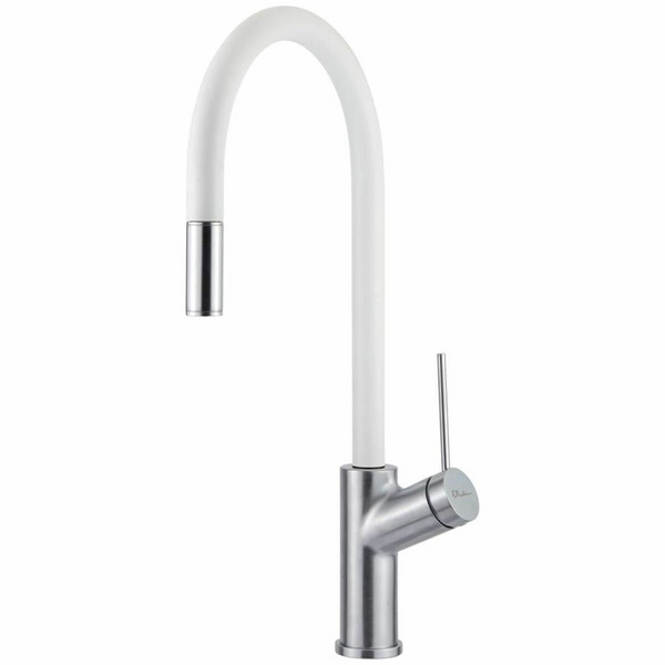 Oliveri Vilo Pull Out Mixer Tap White VT0398B-WH