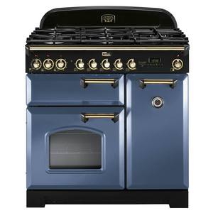 Falcon 90cm Classic Deluxe Stone Blue Dual Fuel Freestanding Oven