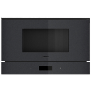 Gaggenau Minimalistic Series Built-In Microwave with Grill Right Hinge - Onyx GM220100