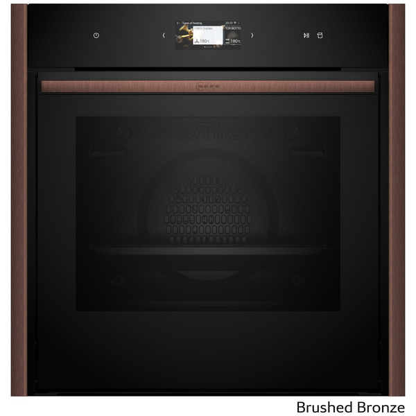 NEFF 60cm Pyrolytic Slide Hide Oven with Added Steam Brushed Bronze B69VS73Y0A BB Winning Appliances