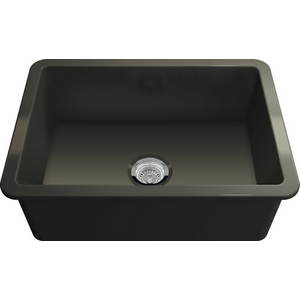 Turner Hastings Cuisine 68 Single Bowl Inset and Undermount Sink Matte Black