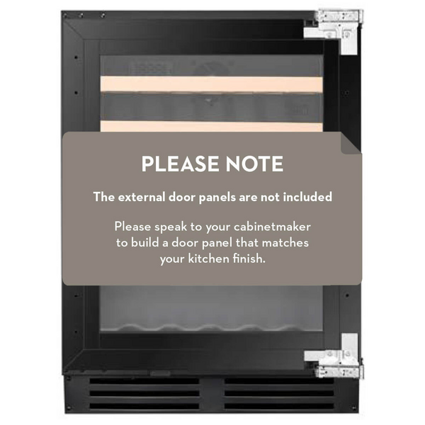 Artusi 39 Bottle Dual Zone Integrated Wine Cabinet Black AINT119GWE