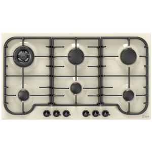 ILVE Nostalgie 86cm Gas Cooktop Antique White and Burnished