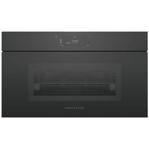 Fisher & Paykel Series 9 76cm Minimal Handleless Combination Steam Oven Black