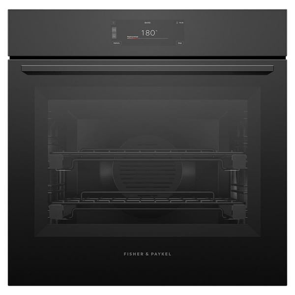 Fisher & Paykel 60cm Series 9 Minimal Pyrolytic Oven Black Glass OB60SAMPUB5