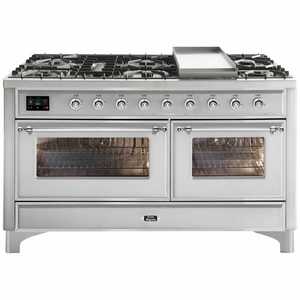 ILVE Majestic 150cm Freestanding Dual Fuel Oven/Stove Teppanyaki Plate M15FDNE3SSC