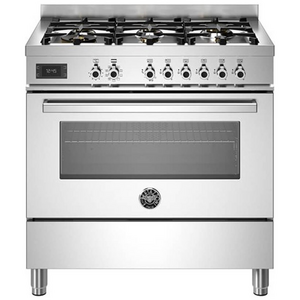 Bertazzoni 90cm Professional Stainless Steel Dual Fuel Freestanding Oven