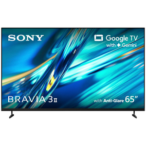 Sony 65 Inch Bravia 3 II 4K HDR AI Google TV with Gemini and Anti-Glare Screen [2026] K65XR30M2