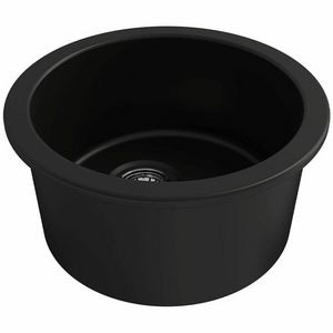 Turner Hastings Cuisine Round 47 Fine Fireclay Single Bowl Sink Matte Black CUR47FS-MB