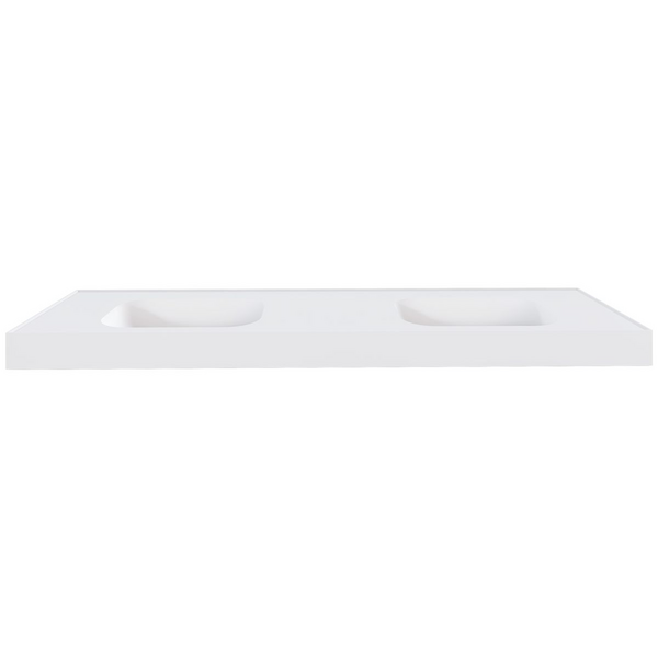 Omvivo Mia 1800 Wall Hung or Countertop Double Basin 6TH Matte White MIAVSS1800DB-6TH