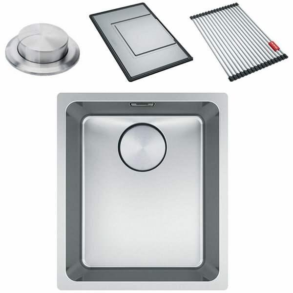 Franke Mythos 340mm Single Bowl Undermount Sink with Accessories MYX110-34FPC
