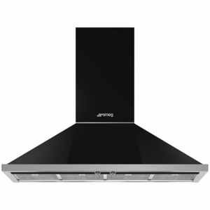 Smeg 120cm Portofino Black Canopy Rangehood