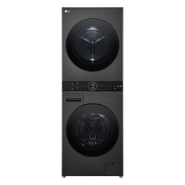 LG 12kg/9kg WashTower All-In-One Stacked Washer Dryer Platinum Black WWT-1209B