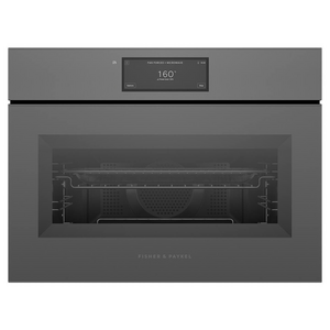 Fisher & Paykel 60cm Series 11 Minimal Handleless Compact Combi-Microwave Oven Grey Glass