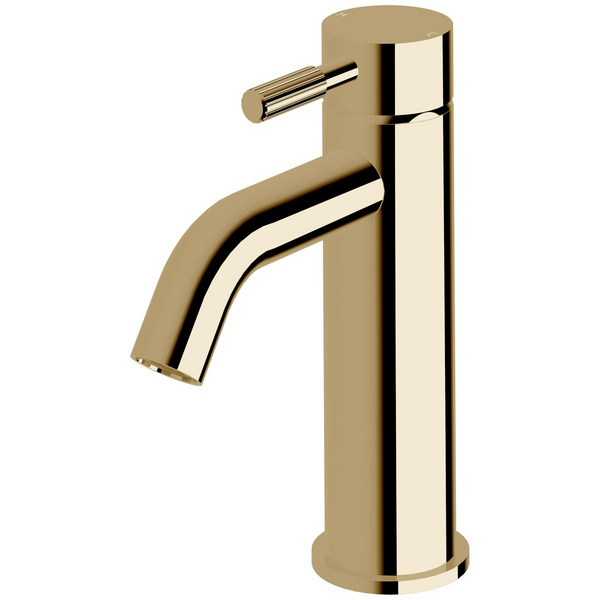 Sussex Taps Virgo Basin Mixer Tap Fluted LUXPVD Pure Gold VGBM-01-F-59