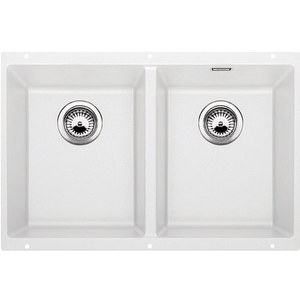 Blanco Subline Double Bowl Undermount Sink White