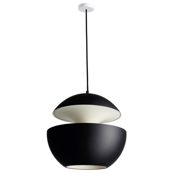 DCW Editions Here Comes The Sun 550 Pendant Light - Black and White HCS550BLWH