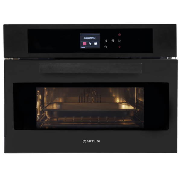 Artusi 60cm Built In Combination Steam Oven Matte Black ACS45MB