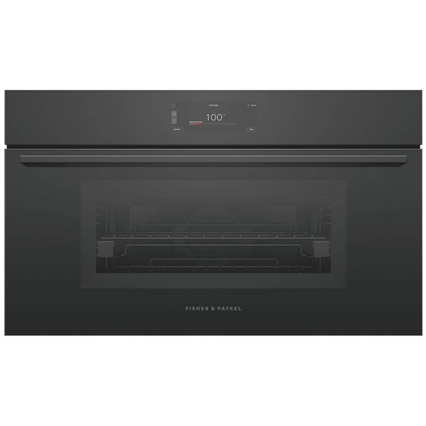 Fisher & Paykel Series 9 76cm Minimal Compact Combi-Steam Oven Black OS76NMUB3