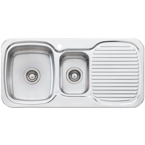 Oliveri Lakeland 1 and 1/2 Bowl Right Hand Drainer Sink