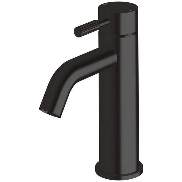 Sussex Taps Virgo Basin Mixer Tap Fluted LUXPVD Matte Opium Black VGBM-01-F-58
