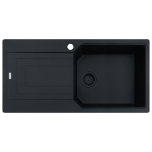 Franke Urban 1000mm Single Bowl Topmount Sink with Left Hand Drainer - Matte Black