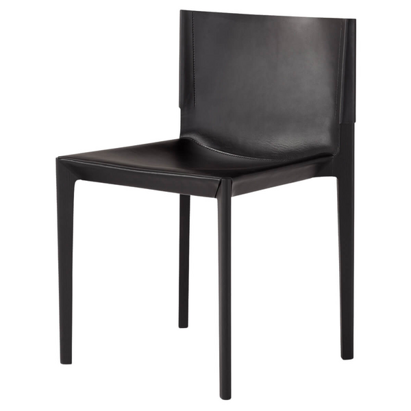 Amura Stilt 332 Chair - Black Leather and Ash AM119-332