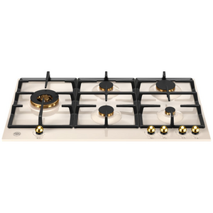 Bertazzoni 90cm Heritage Series Natural Gas Cooktop with Lateral Dual Wok P905LHERAG