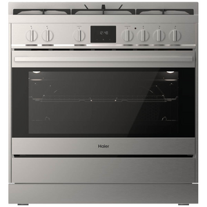 Haier 90cm 500 Series Dual Fuel Freestanding Oven Stainless Steel