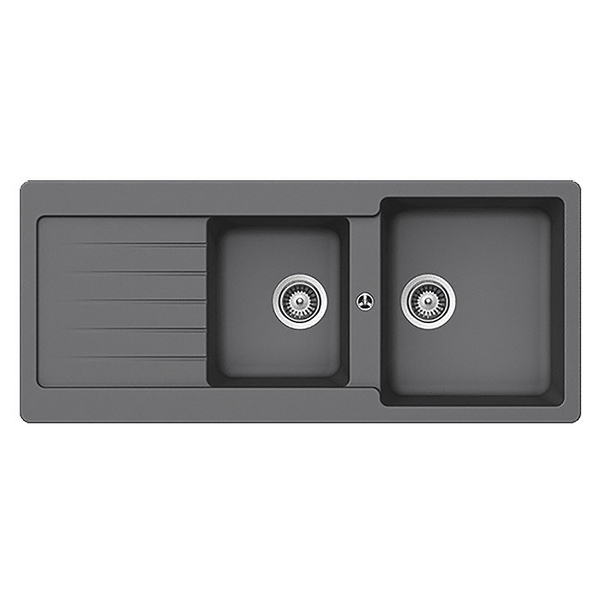 Abey Schock Typos 1 and 3/4 Bowl Sink with Drainer TD200CR