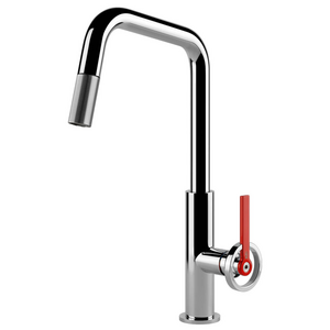 Gessi Officine V Pull out Kitchen Mixer Tap Chrome 60203-031