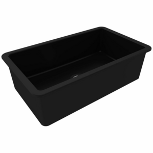 Turner Hastings Cuisine 81 x 48 Fine Fireclay Single Bowl Sink Matte Black