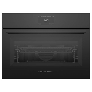 Fisher & Paykel 60cm Series 7 Minimal Compact Combi-Microwave Oven Black Glass