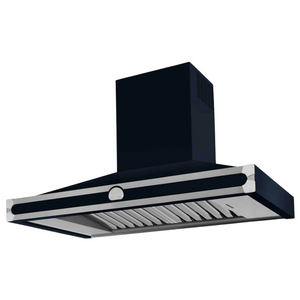 La Cornue Cornufe 110cm Canopy Rangehood Dark Navy Blue with Brushed Nickel
