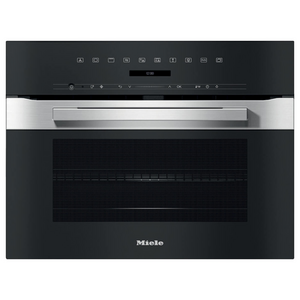 Miele 60cm PureLine Built-in Combi-Microwave Speed Oven - Clean Steel H7240BM