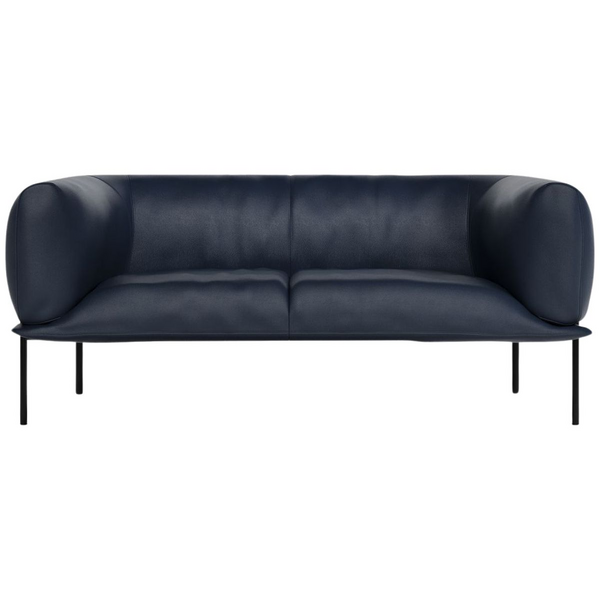 Molinari Rondo 2 Seater Max Sofa - Nobilis Leather Blue RDO2SFL8N44