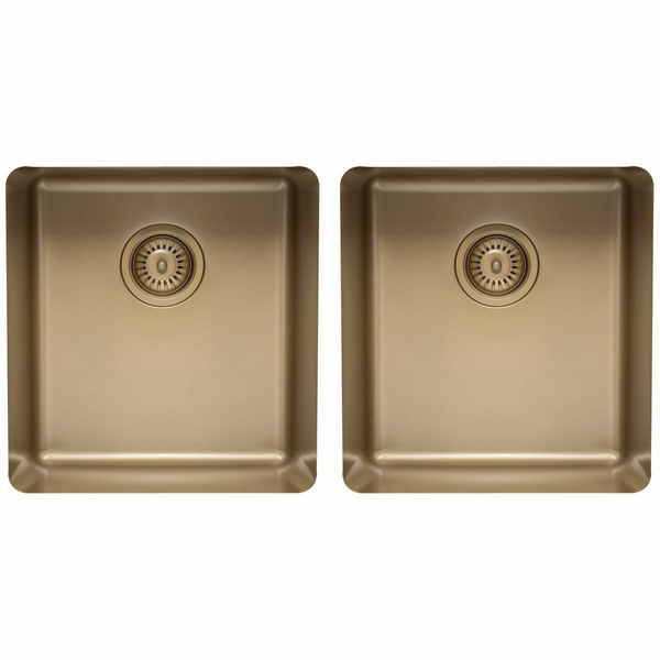 Titan Medium and Medium Double Bowl Sink Pearl Gold TSPG4040