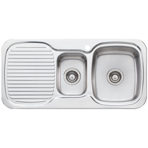 Oliveri Lakeland 1 and 1/2 Bowl Left Hand Drainer Sink
