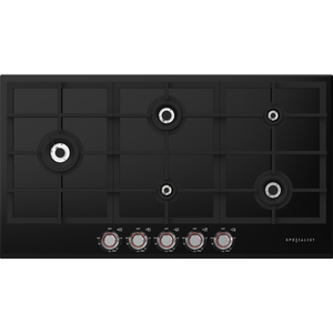 Spezialist 94cm Vitro Ceramic 5 Burner Natural Gas Cooktop