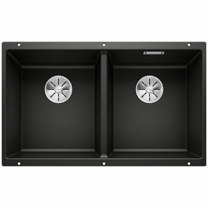 Blanco SUBLINE 350/350-U Double Bowl Undermount Sink Black