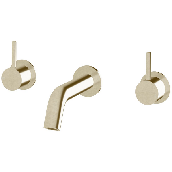 Sussex Taps Virgo Wall Basin or Bath Set 150mm LUXPVD Brushed Platinum Gold VGWBBS15001-63